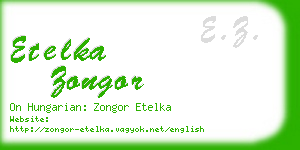 etelka zongor business card